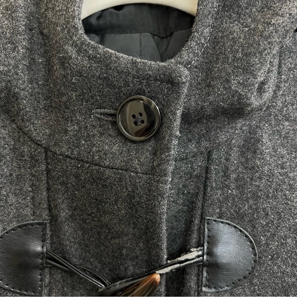 JCrew Hooded Wool Blend Pea Coat in Gray, Size 0P - Picture 5 of 10